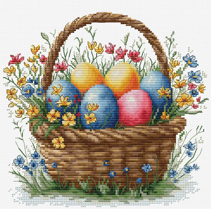 Cross Stitch Kit Luca-S - Easter Basket, (B1442)