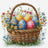 Cross Stitch Kit Luca-S - Easter Basket, (B1442)