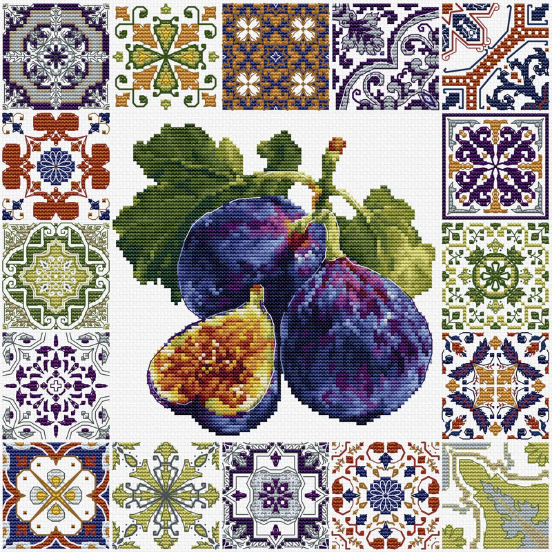 Cross Stitch Kit Luca-S - Mediterranean Fig Mosaic, (B7057)