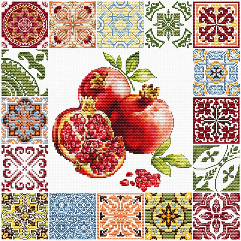 Cross Stitch Kit Luca-S - Mosaic Heart of the Pomegranate, (B7058)