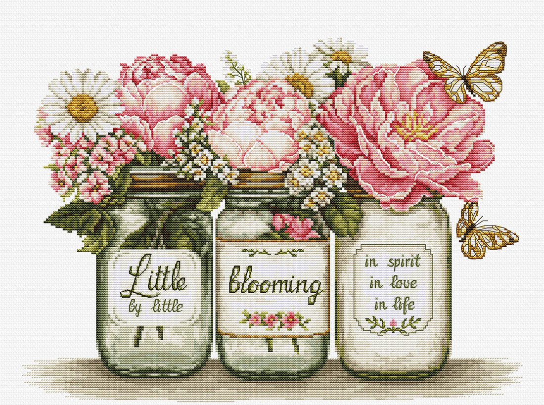BA7065 Cross Stitch Kit Luca-S - Little by Little Blooming