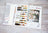 Color swatch book with color samples and design on a wooden surface