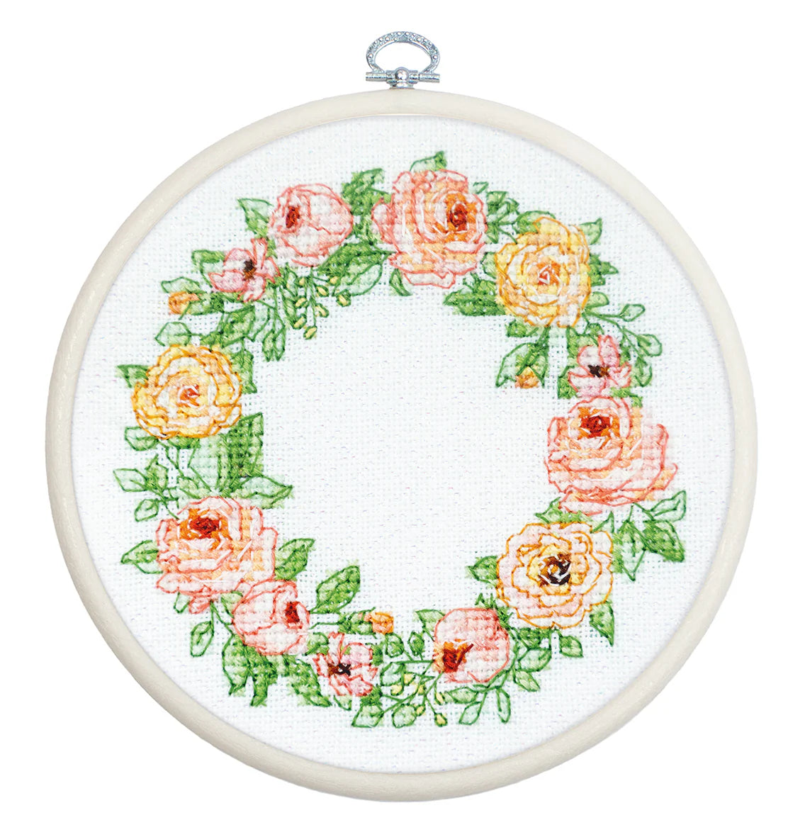Luca-S - The Elegance of Roses, BC111 Cross Stitch Kit with Hoop Included