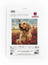 Lucas cross stitch kit packaging featuring a dog and flowers on a white background