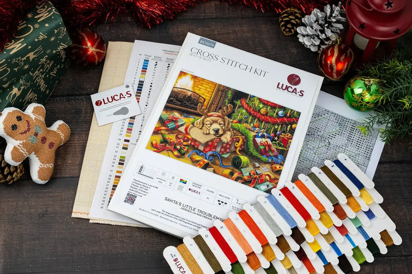 Cross Stitch Kit Luca-S - Santa’s Little Troublemaker, BU5079