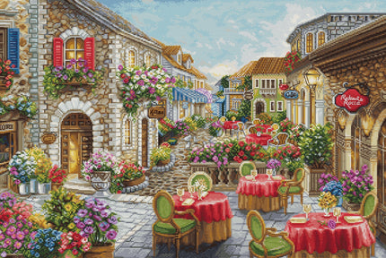 Cross Stitch Kit Luca-S GOLD - Fiori Caffes, BU5080