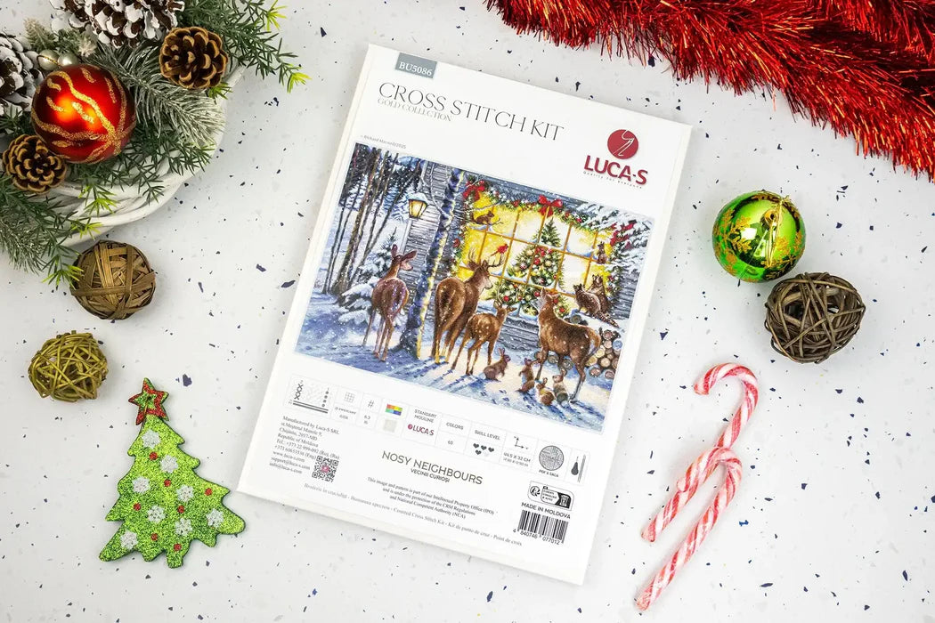 Cross Stitch Kit Luca-S GOLD - Nosy Neighbours, BU5086