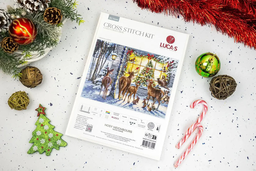 Cross Stitch Kit Luca-S GOLD - Nosy Neighbours, BU5086