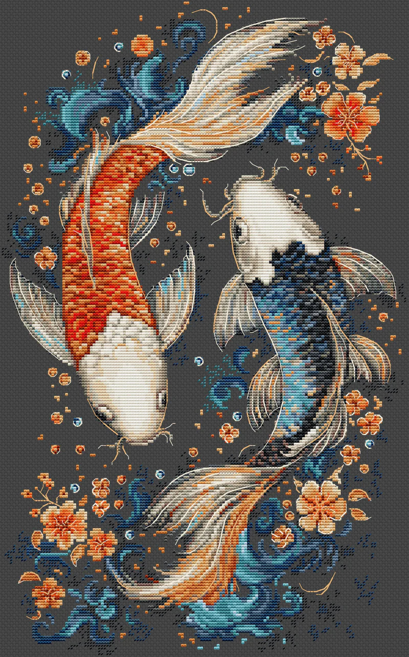 Cross Stitch Kit Luca-S - Two Magic Fish, (BU5091)
