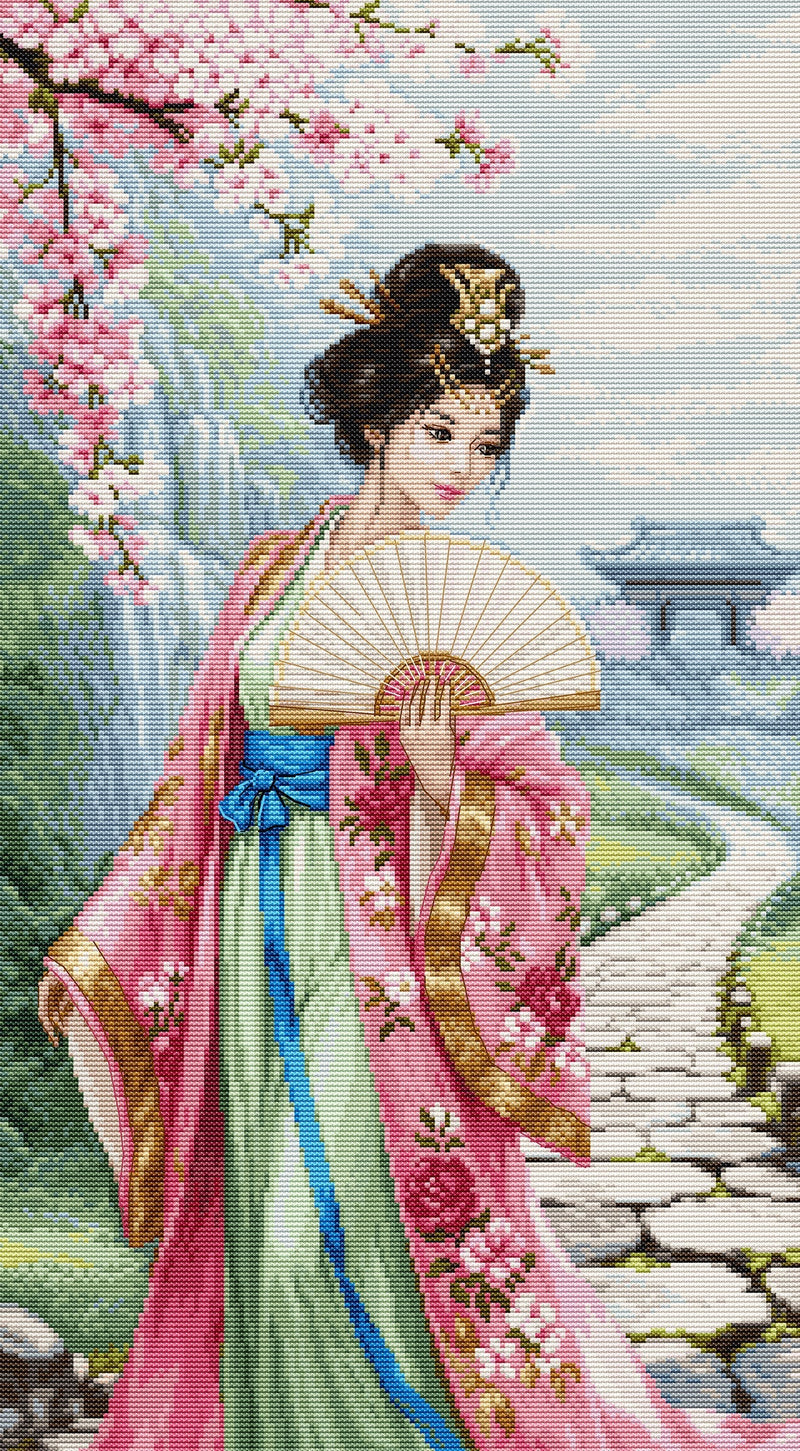 Cross Stitch Kit Luca-S - The Song of Cherry Blossoms, BU5105