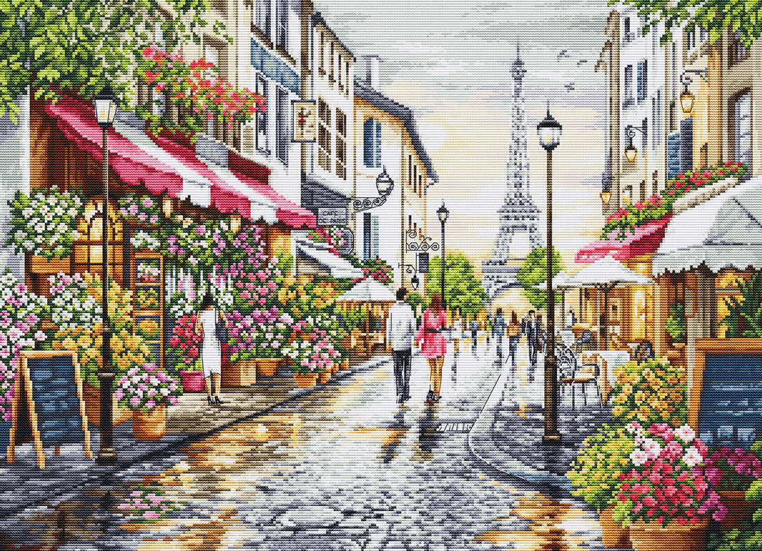 Paris Flower Shop – Luca-S GOLD Cross Stitch Kit (BU5107)