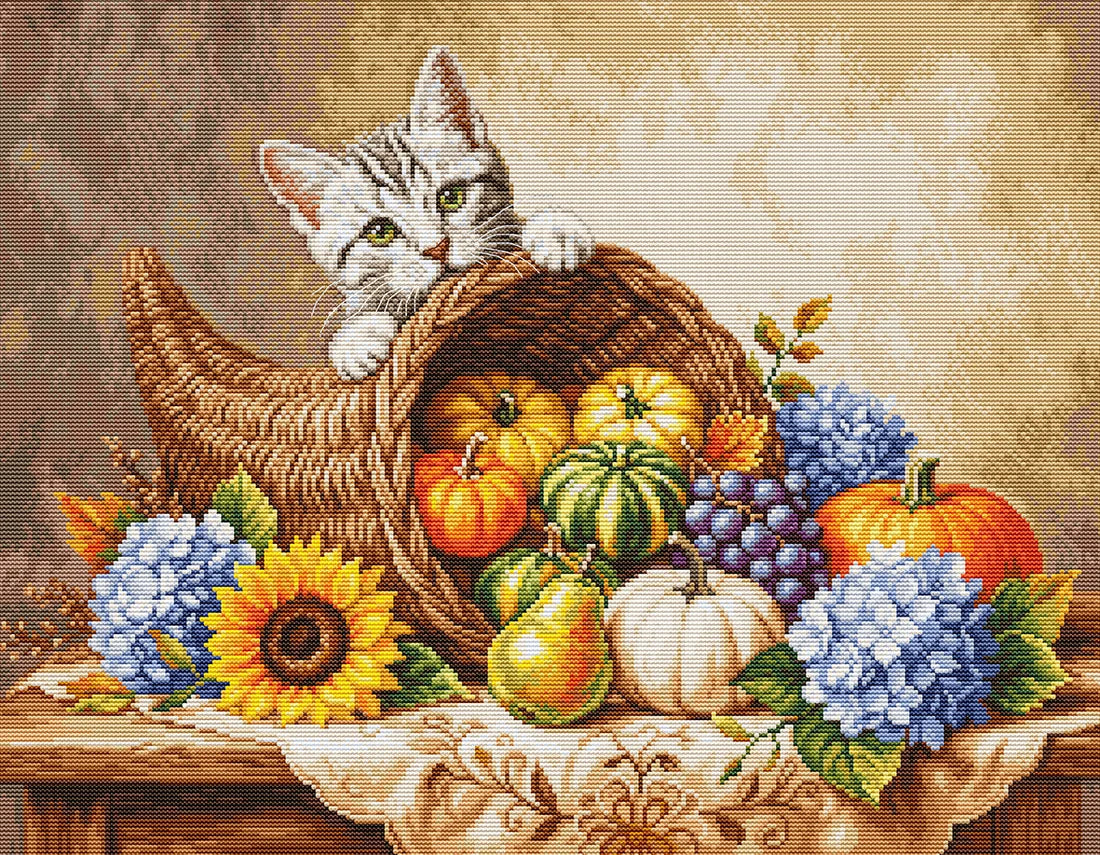 Cross Stitch Kit Luca-S GOLD - Autumn Harvest, BU5113