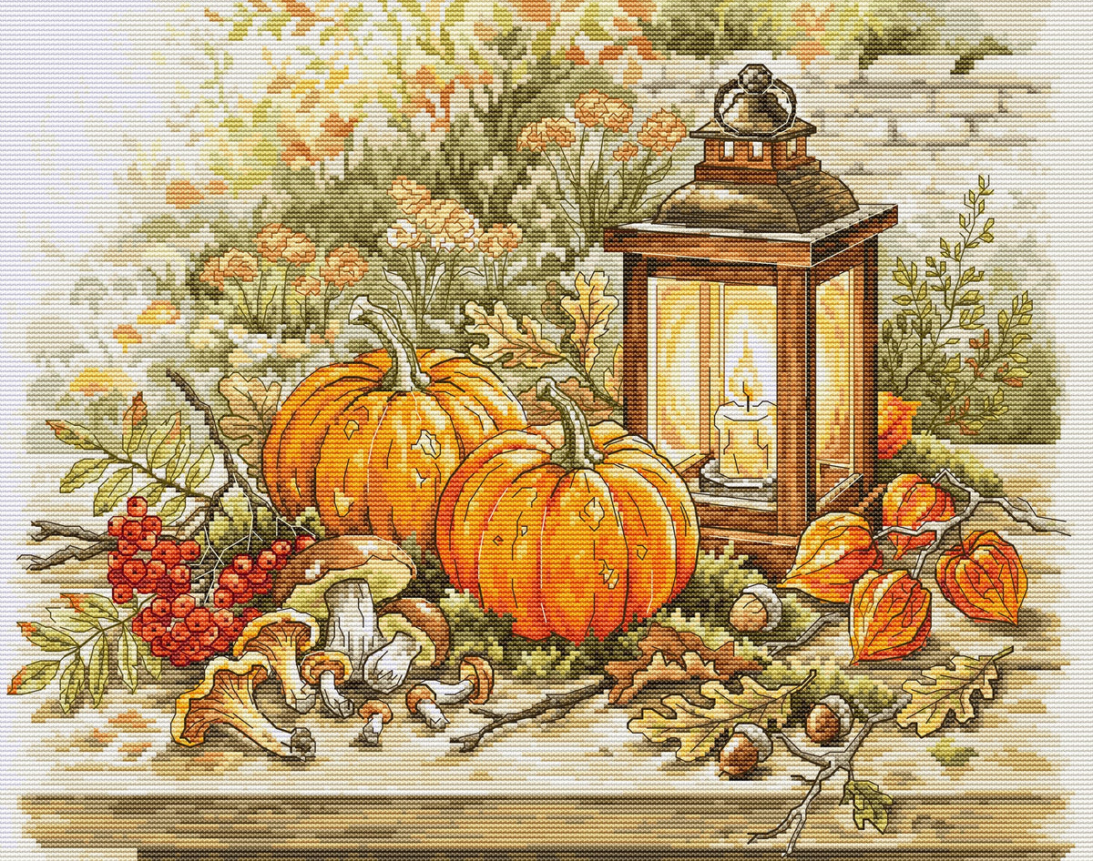 Cross Stitch Kit Luca-S - Autumn by Lantern Light, BU5114