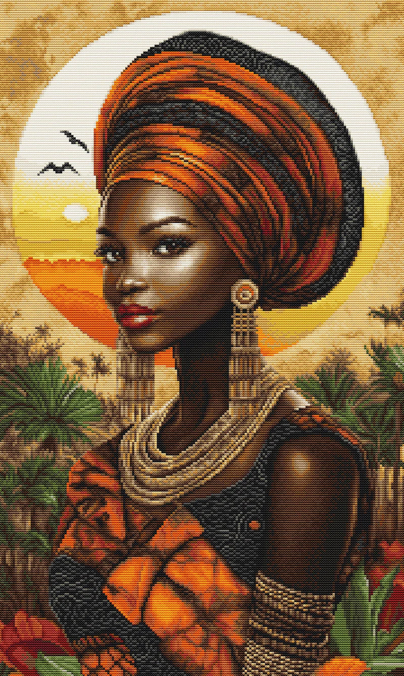 Cross Stitch Kit Luca-S GOLD - Queen of the Sunlit Continent, (B720)