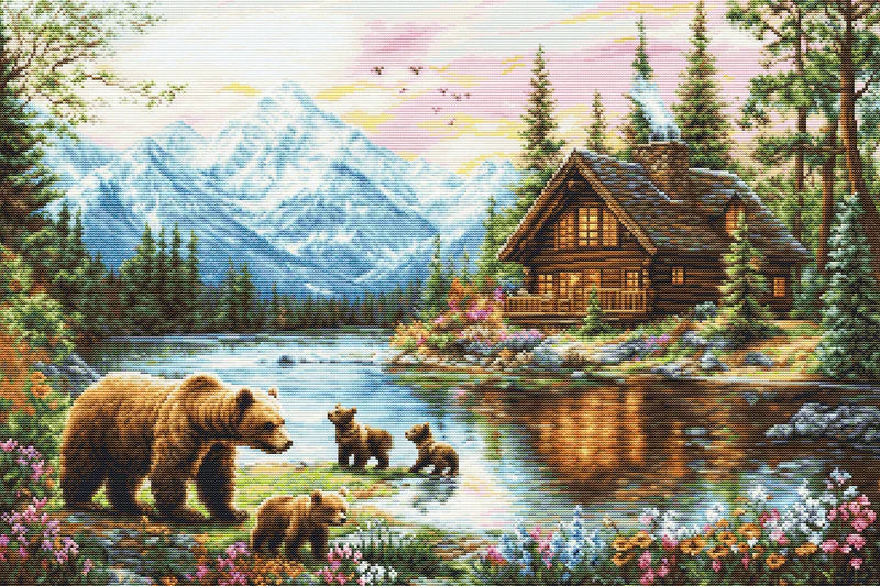 Cross Stitch Kit Luca-S GOLD - Cubs’ Adventure, (B726)