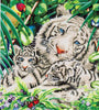 Diamond Painting Kit: White Tiger & Cubs