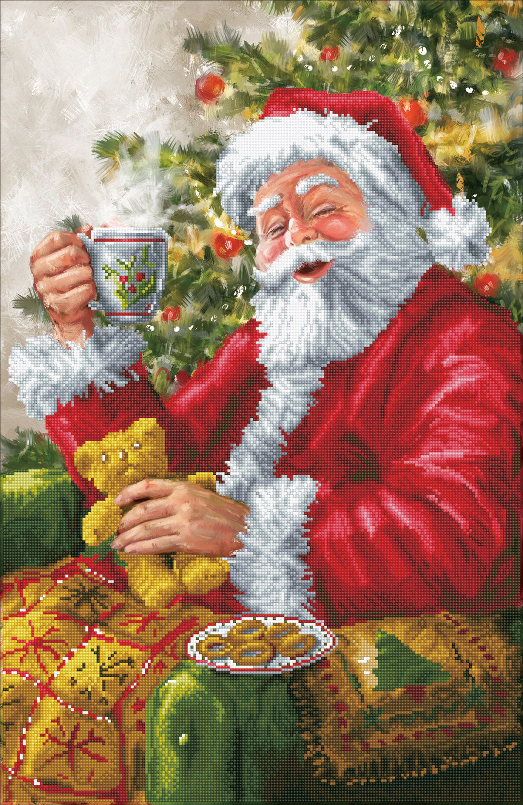 Diamond Painting Kit: Santa's Cuppa