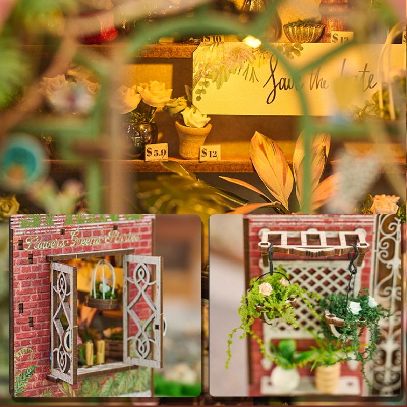 IIECREATE Toy Blossomary Atelier Hand-made Miniature House Kit