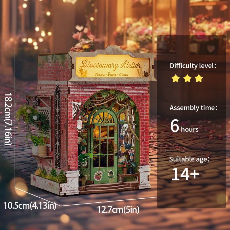 IIECREATE Toy Blossomary Atelier Hand-made Miniature House Kit