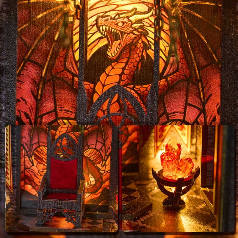 IIECREATE SL-42 Dragon – DIY Wooden Book Nook Kit