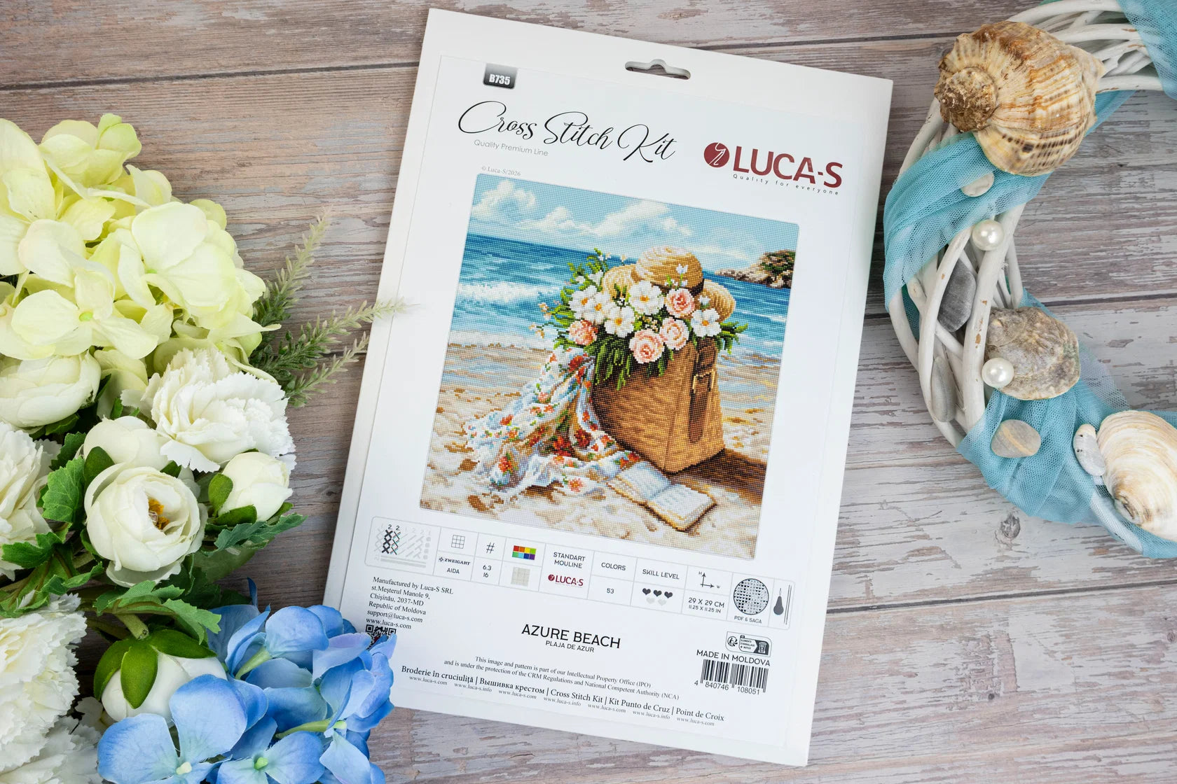 B735 Cross Stitch Kit Luca-S - Azure Beach