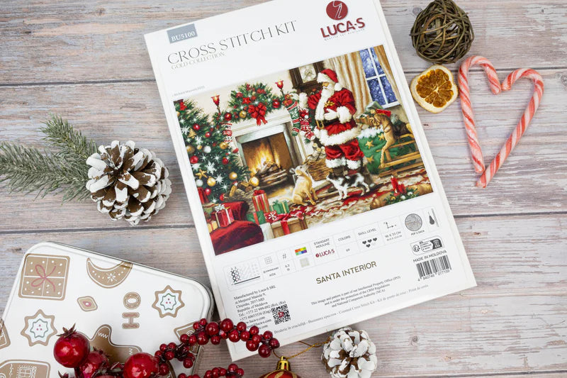 Cross Stitch Kit Luca-S GOLD- Santa Interior, (BU5100)