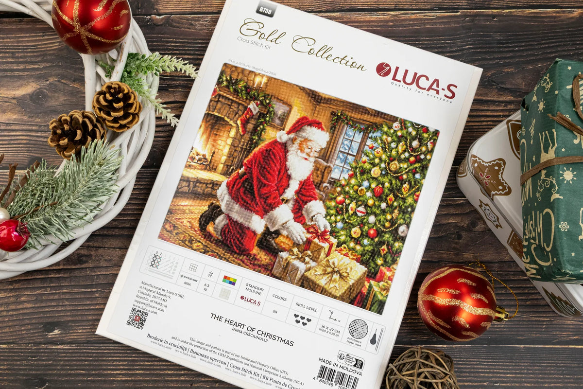 Cross Stitch Kit Luca-S GOLD - The Heart of Christmas, B738