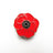 Red poppy flower needleminder on a white background