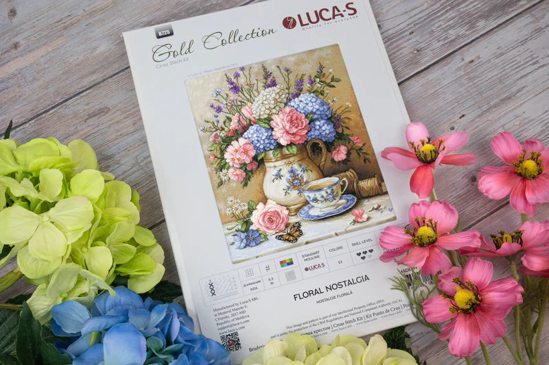 Cross Stitch Kit Luca-S GOLD - Floral Nostalgia, (B725)