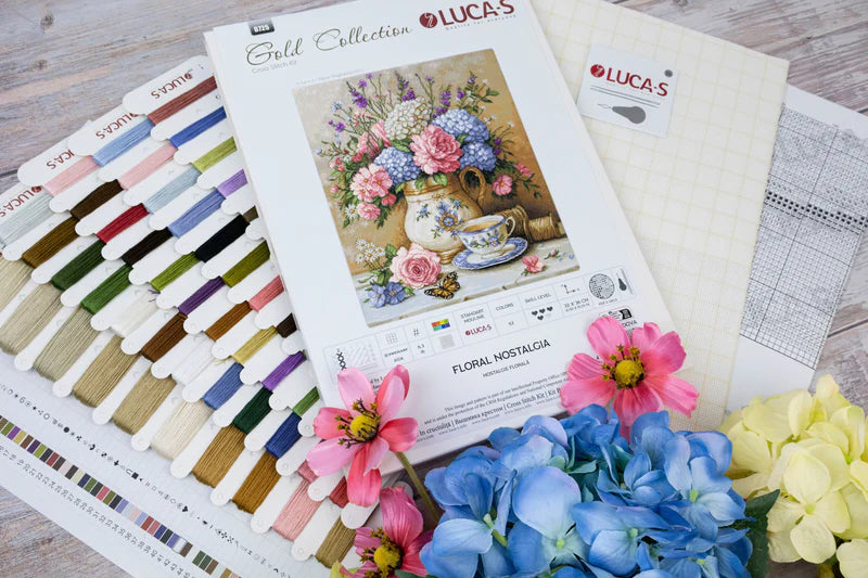 Cross Stitch Kit Luca-S GOLD - Floral Nostalgia, (B725)