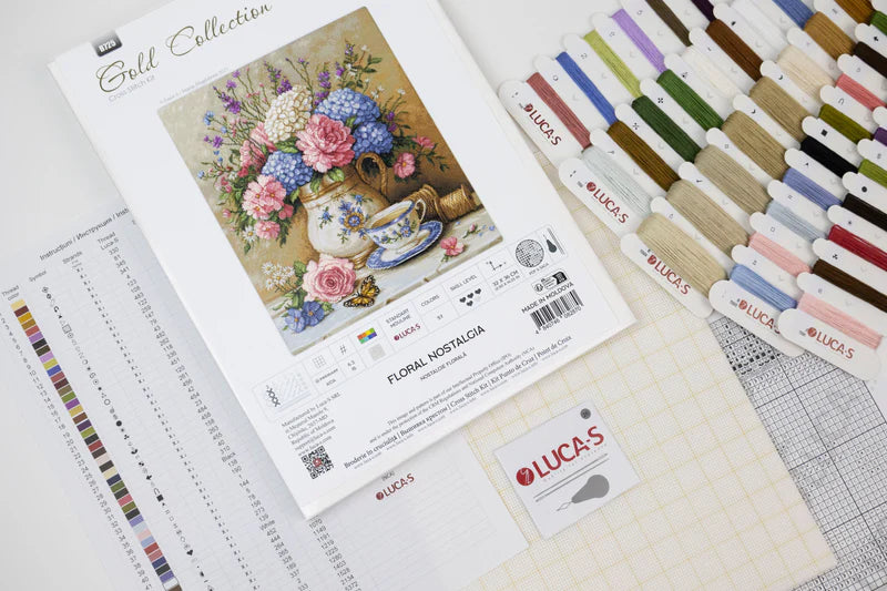 Cross Stitch Kit Luca-S GOLD - Floral Nostalgia, (B725)