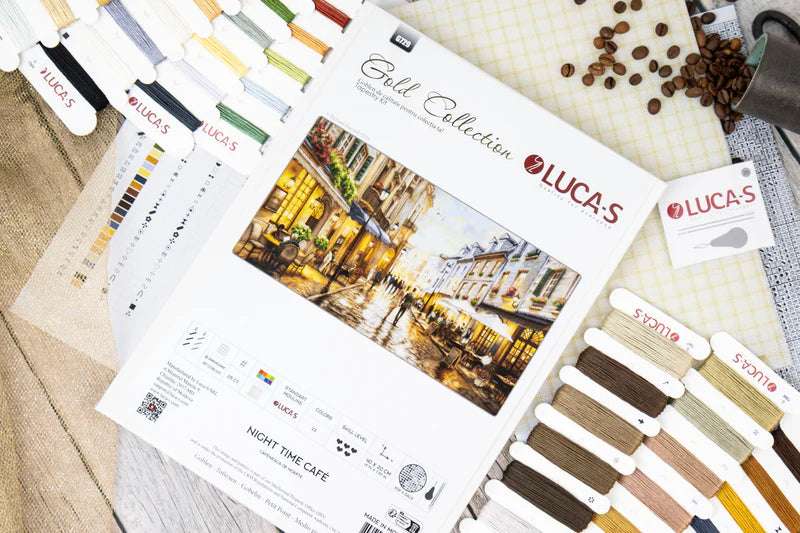 Cross Stitch Kit Luca-S GOLD - Night Time Café, (B729)