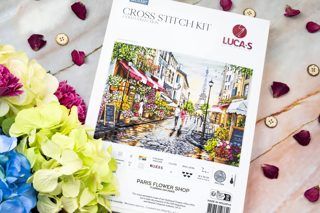 Paris Flower Shop – Luca-S GOLD Cross Stitch Kit (BU5107)