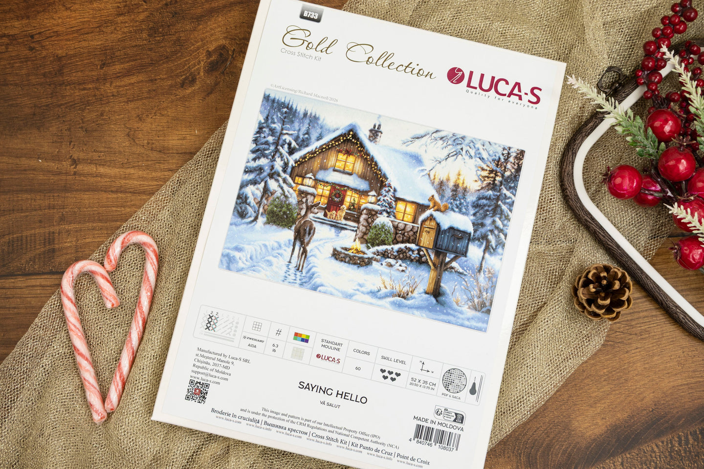 Petit Point Kit Luca-S Gold - Saying Hello, G733