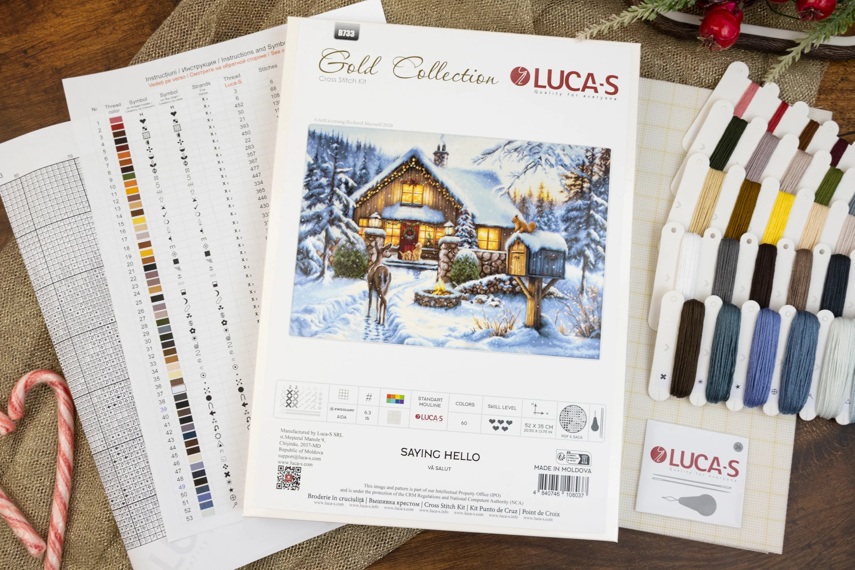 Petit Point Kit Luca-S Gold - Saying Hello, G733