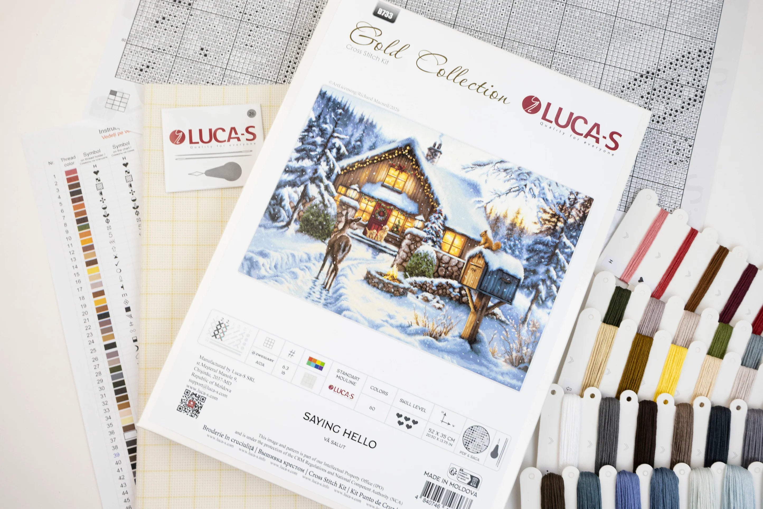 Petit Point Kit Luca-S Gold - Saying Hello, G733