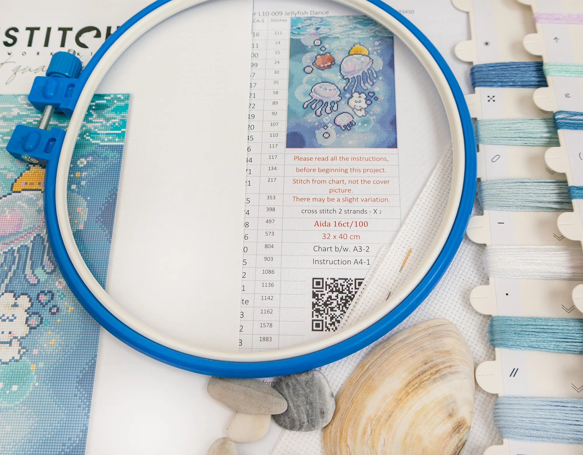 Jellyfish Dance Counted Cross Stitch Kit – L10-009