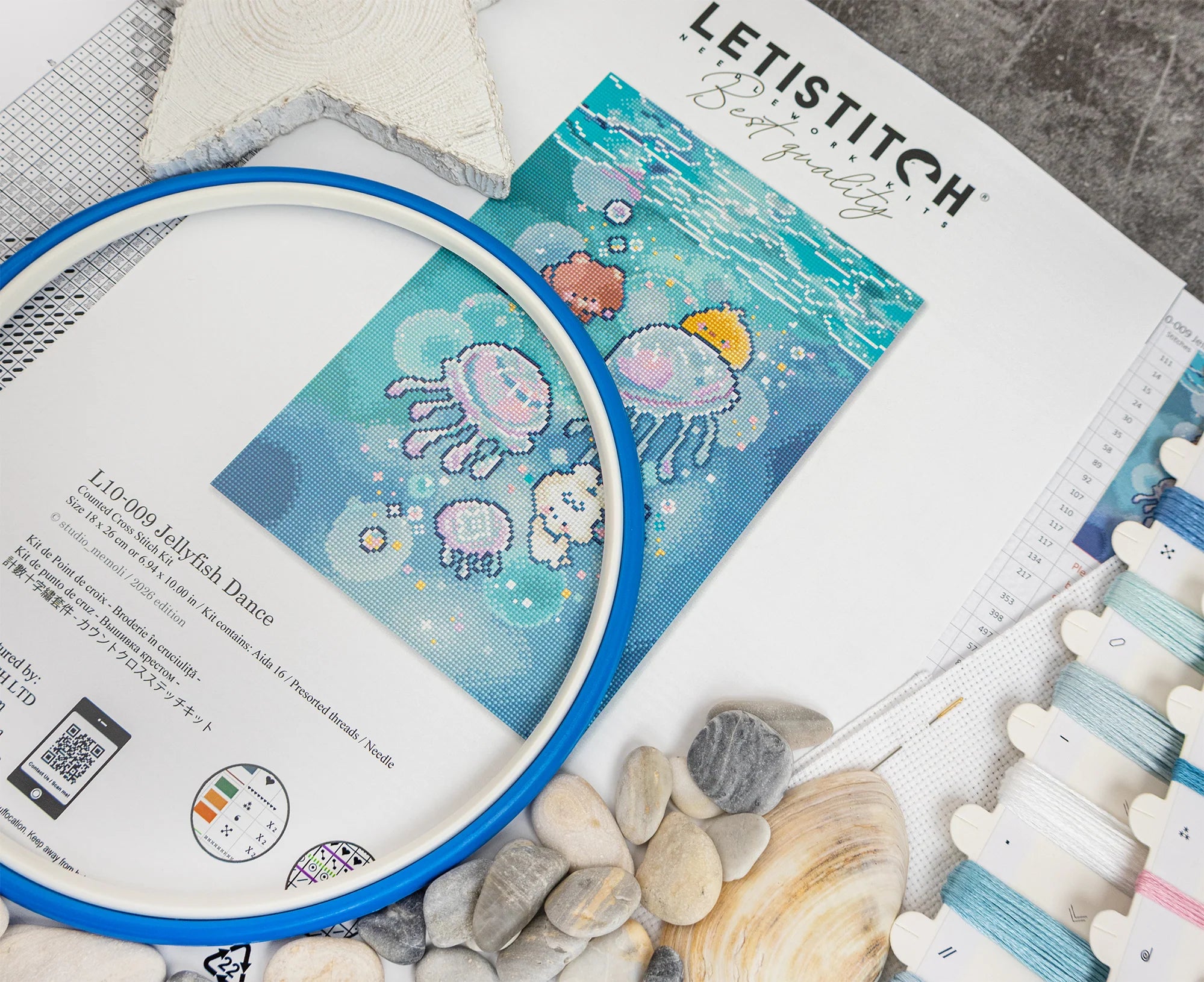 Jellyfish Dance Counted Cross Stitch Kit – L10-009