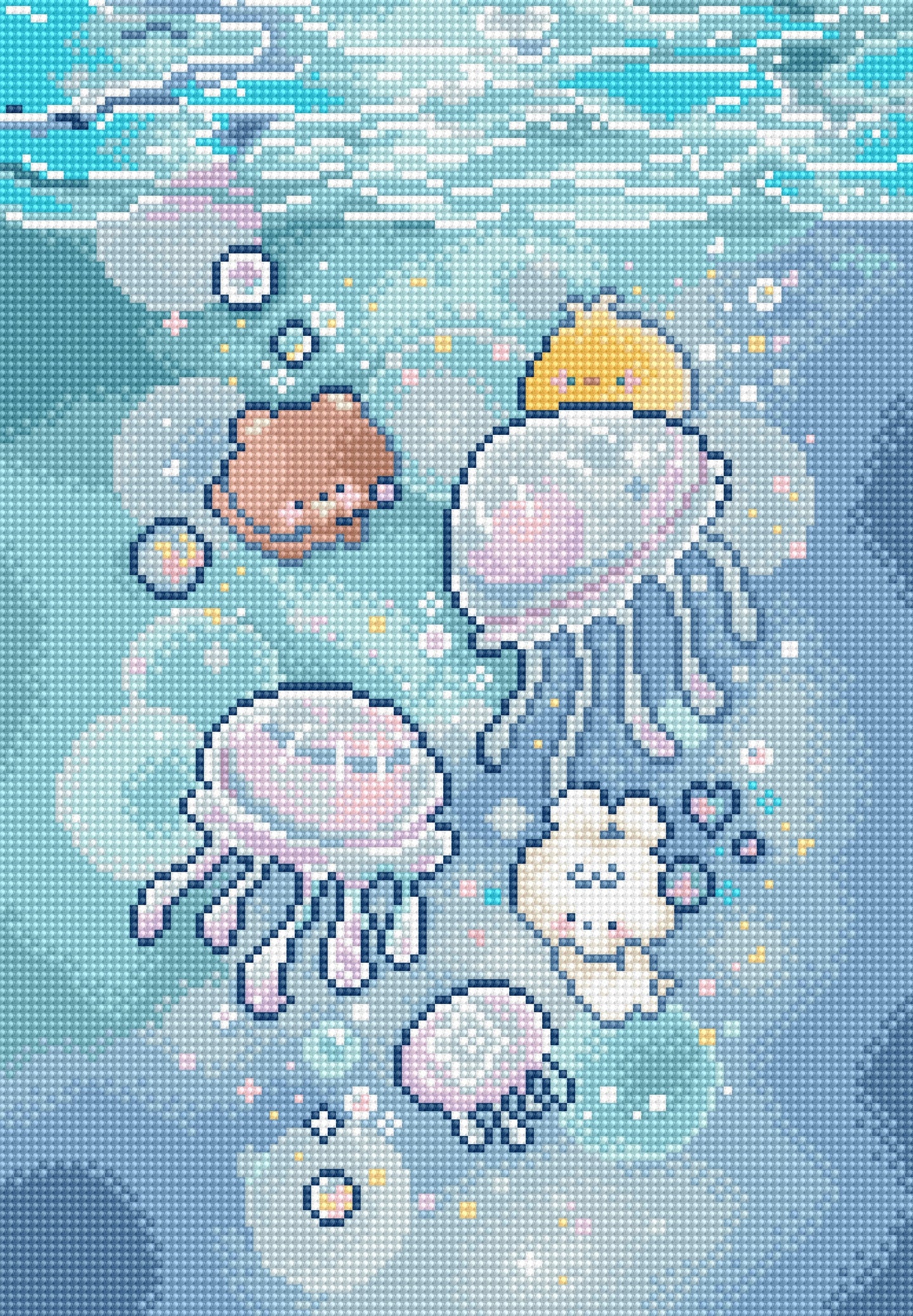 Jellyfish Dance Counted Cross Stitch Kit – L10-009