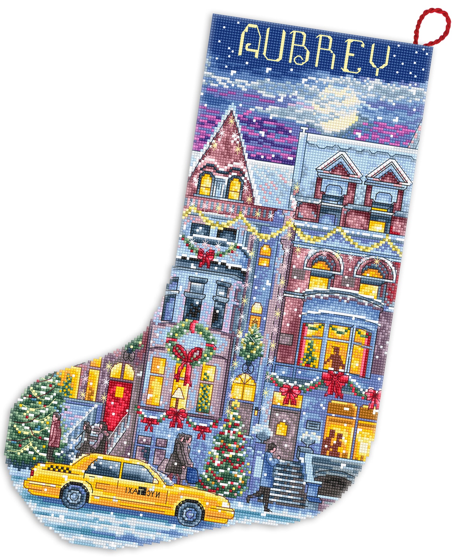 L8085 Winter Townhouse Stocking