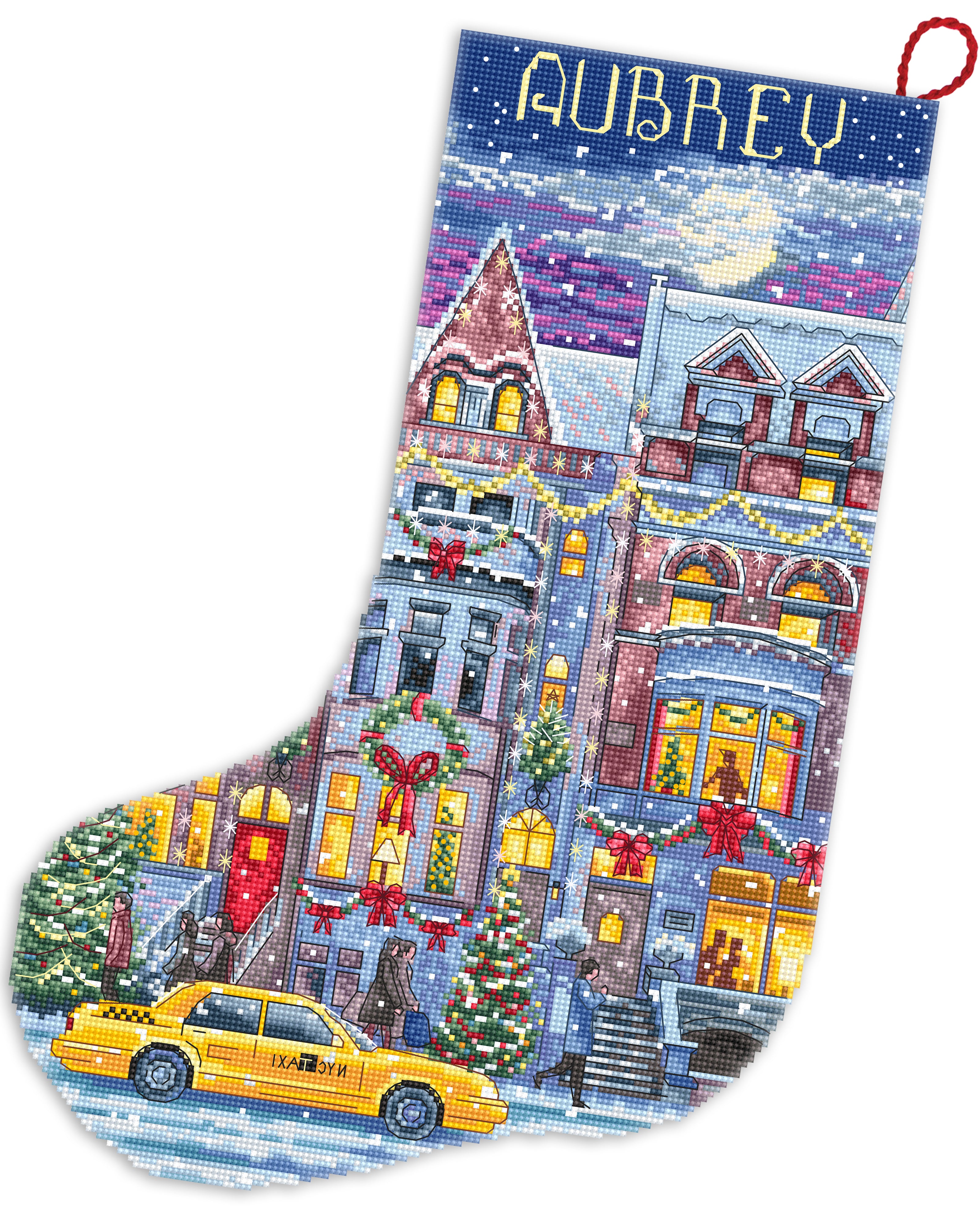 L8085 Winter Townhouse Stocking