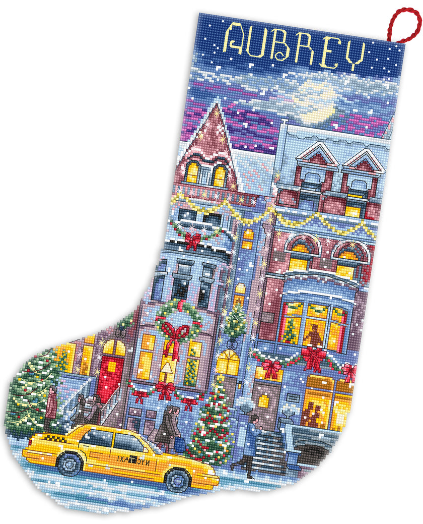 L8085 Winter Townhouse Stocking