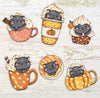 L8092 Pumpkin Cup Kitties Kit of 6 pcs