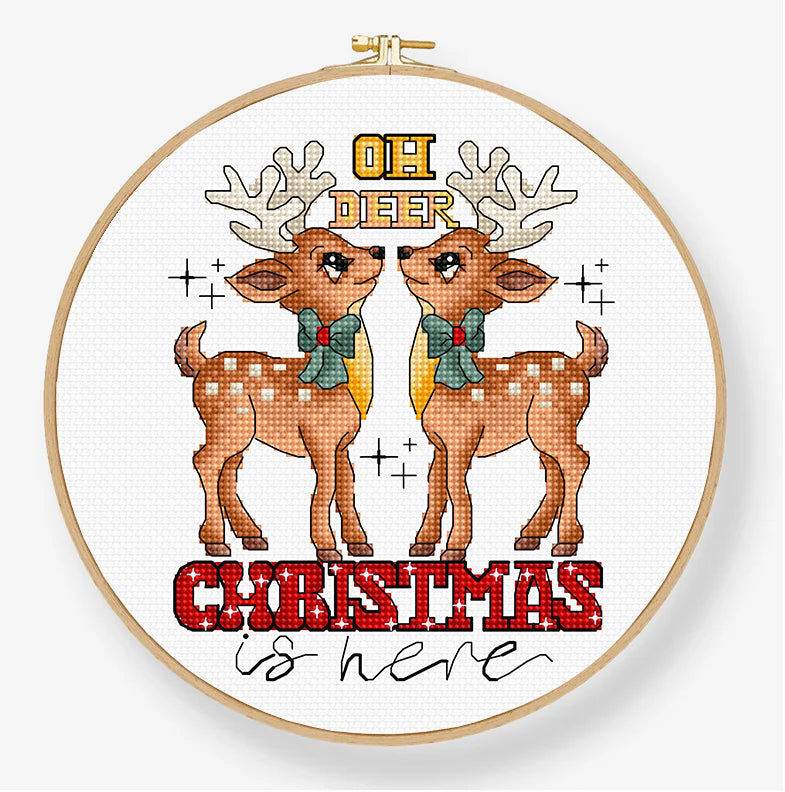 L9912 Oh Deer Christmas Is Here - Hoop included