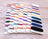 Assorted spools of thread on a wooden surface with 'Levitstitch' branding.