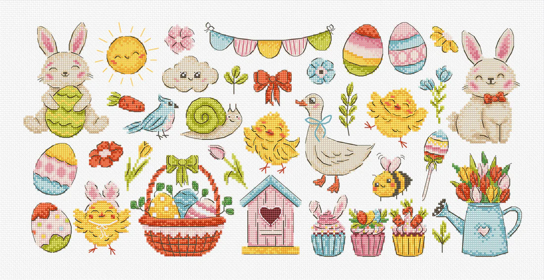 L9980 Easter Sampler Cross Stitch Kit