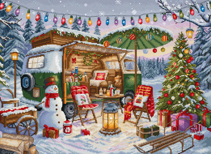 L9990 Christmas Trailer Cross Stitch Kit