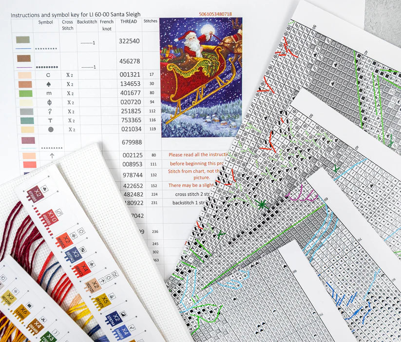 cross stitch kit-LI 60-00 Santa Sleigh