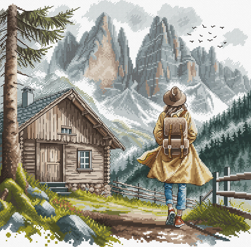 Under the Mountain Sky - Cross Stitch Kit AVA P033