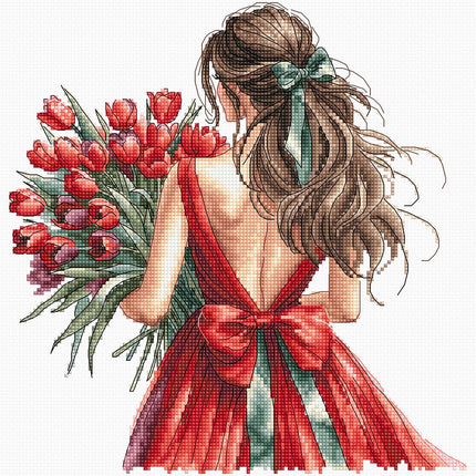 Bouquet of Tulipes - Cross Stitch Kit AVA P036